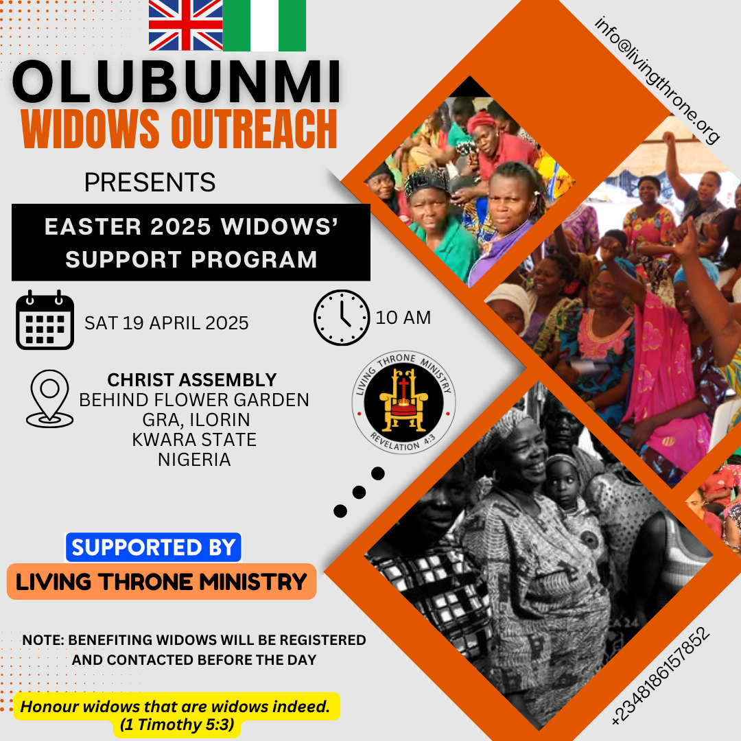 Olubunmi Widows Outreach event poster